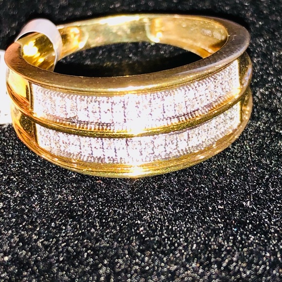 Mens Real Diamond Ring Band engagement wedding Christmas gift NOT CZ HUGE SALE - Picture 1 of 8